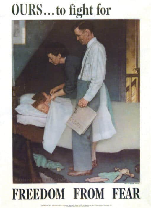 Freedom from Fear Norman Rockwell Park West Gallery, The Four Freedoms
