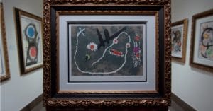 "Le Lezard aux Plumes d'or II" (1971, M.806). From Joan Miró’s “Broder Collection.”