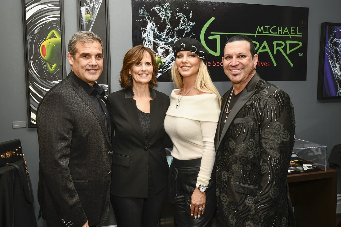 John Karay, Park West Gallery's Executive Vice President of Operations; Ann Karay; LeeAnn Godard; and Michael Godard.